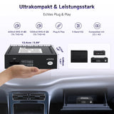 ATOTO CA-AEC122DL Kompakter 4-Kanal Auto-Verstärker, RMS 4x60W, Klasse D TI TPA3221, 2m Stromkabel, Anpassbarer EQ, Kompatibel mit ATOTO Autoradios