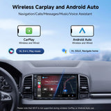 ATOTO A5LG2A7T 7" Double Din Car Stereo, Dash and Backup Camera, Wireless CarPlay and Android Auto, 2G+32G Touchscreen, WiFi and Bluetooth Tethering, 48-Band EQ DSP, Bluetooth, FM, USB, TF