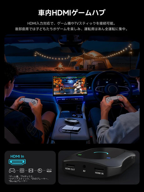 ATOTO CB7SBX カープレイ AI ボックス｜ワイヤレスCarPlay・Android Auto対応｜フルAndroid 8GB+128GB・4G LTE・カメラ/DVR対応・YouTube/Netflix再生・HDMI入出力・デュアルBT/Wi-Fi/GPS内蔵