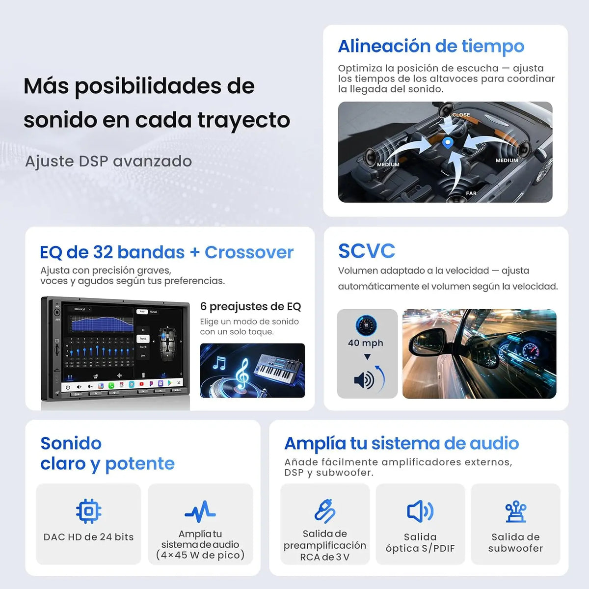 ATOTO S8L 7" AI Android Radio 2 DIN, 4G SIM, 4G+64G, con Cámara Trasera