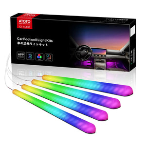 ATOTO 車用LEDライト | 160LED RGB、APP制御、1600万色、音楽同期 ATOTO 車用LEDライト | 160LED RGB、APP制御、1600万色、音楽同期