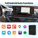 ATOTO AD3WAA-BK Wireless Android Auto Adapter - Convert Wired to Wireless for Factory/Aftermarket Radios - Compatible with Toyota, Nissan, Honda, Ford, Audi, Benz