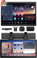 ATOTOZONE X10 12.95 インチ 1DIN/2DINカーナビオーディオ, 12インチ大型エンタメモニター搭載、8G+128G 、4G LTE、2カメラ同期録画対応 、AIビジョン、リモート・ライブビュー & 遠隔起動、7.1.2サラウンド音場、HDMI入力・4V RCA出力、無線 CarPlay & AndroidAuto、ゴールデンアワーアラート、 GPS トラッキング