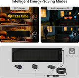 LEAPROCK 21" HD LED Light Sign for Car - Programmable Flexible Display with Bluetooth Control, Custom Logos/Animations & Eco Mode for Car Windshield