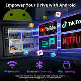 ATOTO A5LG2A7T 7" Double Din Car Stereo, Android, Wireless CarPlay & Android Auto, Bluetooth, GPS Tracking, 2G+32G, Wi-Fi/BT/USB Tethering, 24-Band EQ, FM/AM, TF Card