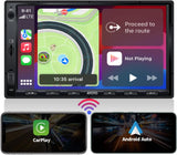 ATOTO F7WE 7inch Touchscreen Digital Media Receivers,Wireless Android Auto & CarPlay Connection,Double DIN Car Stereo, Bluetooth,HD Camera Input, Mirror Link, HD LRV, Support up to 512G SD, F7G2A7WE