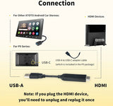 ATOTO AC-HBV86 HDMI-to-USB Adapter - Connect TV Boxes/Gaming to ATOTO P9/A6/S8, 5.43in Cable for Car Entertainment Streaming