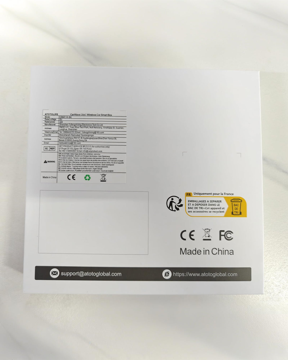 【30 % RABATT】CarWave CB6C Android 13 KI-Box – Kabelloser CP/AA-Adapter mit 4G LTE, 4 GB + 64 GB, TrackHU GPS &amp; DriveChat KI | Dualband-WLAN + BT 5.0 | Plug &amp; Play-Smart-Box ATOTOLIFE