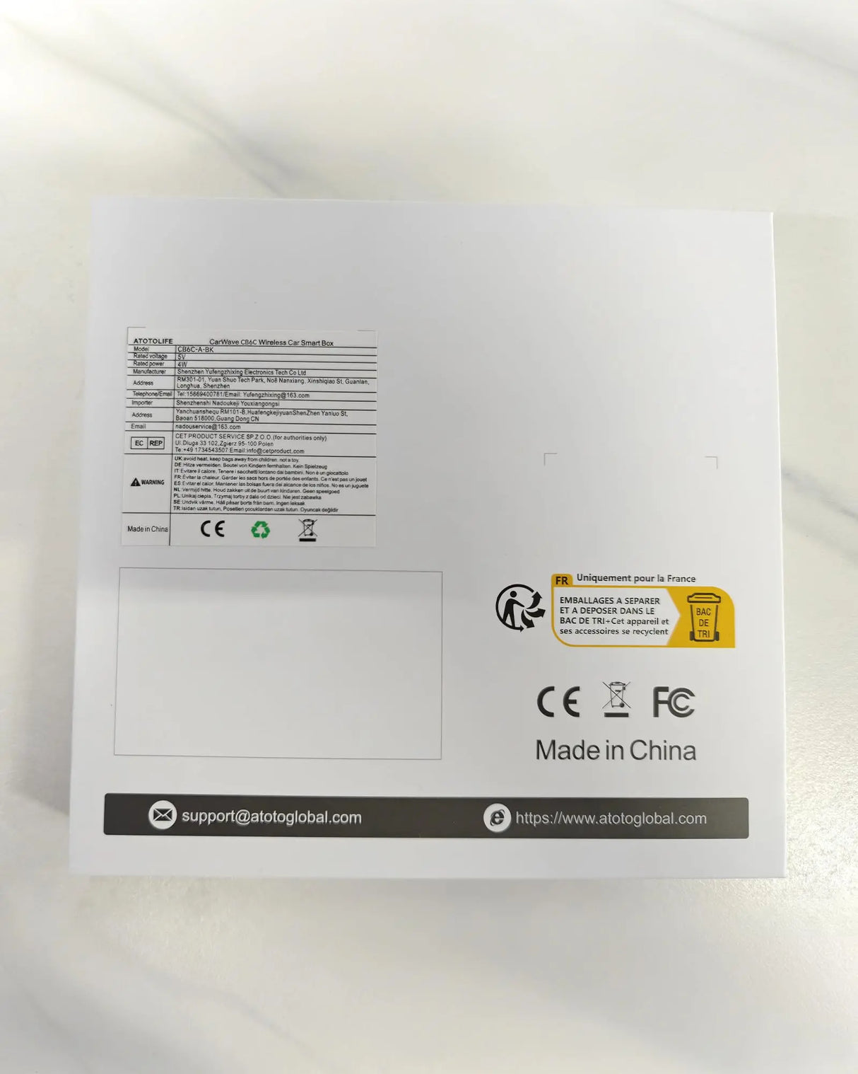 【30 % RABATT】CarWave CB6C Android 13 KI-Box – Kabelloser CP/AA-Adapter mit 4G LTE, 4 GB + 64 GB, TrackHU GPS &amp; DriveChat KI | Dualband-WLAN + BT 5.0 | Plug &amp; Play-Smart-Box ATOTOLIFE