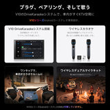 ATOTO AC-MICW2 デュアルハンドヘルドカラオケマイク＆レシーバーセット｜15m動作範囲・長時間使用｜V10シリーズ車載対応・ワイヤレス2本セット