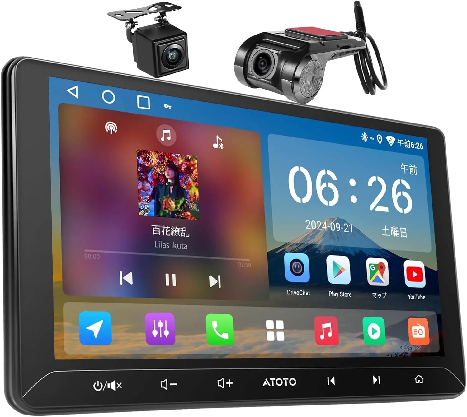 ATOTOLIFE A5L 10インチ2DIN ディスプレイオーディオ ATOTO A5L 10インチ 2Din ディスプレイオーディオ DVR＆バックカメラ付