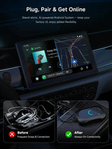 ATOTO Magic AI Box – Wireless CarPlay & Android Auto Adapter, Full Android OS, 8GB+128GB Car Video Box with HDMI In/Out, 4G LTE, Dual-BT, DriveChat AI