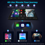 ATOTOZONE A5L 10.1" Android Double Din Car Stereo, Wireless CarPlay/Android Auto, LRV Backup Camera&1080P DVR Dashcam, WiFi/Bluetooth/USB, 2+32GB, 24B EQ&DSP/FM, MirrorLink, AI Chat&GPS Tracking