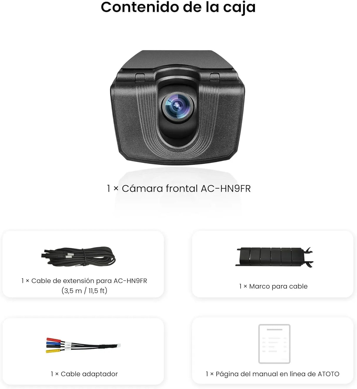 ATOTO AC-HN9FR Dashcam Frontal AHD 1080p para Coche, 30fps, Visión Nocturna Starlight, WDR, Gran Angular 136°, G-Sensor, Modo Parking, Grabación en Bucle, Reproducción de Ruta GPS – Solo Serie V10