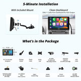 ATOTO P5 7" QLED Portable Car Stereo GPS Navigation,Wireless CarPlay & Android Auto Screen with 1080P Backup Camera & Dash Cam, Glare-Suppressing, Remote Control, Bluetooth, AUX/FM