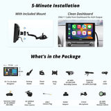 ATOTO P5 9" Portable Car Stereo, Glare-Suppressing QLED Screen, Wireless CarPlay and Android Auto, GPS Navigation, Bluetooth, AUX/FM Output, Phone Mirroring, Voice Assistant