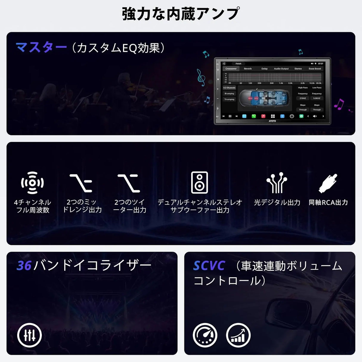ATOTO X10 7インチ 2DINディスプレイオーディオ｜ダッシュカメラ付き
