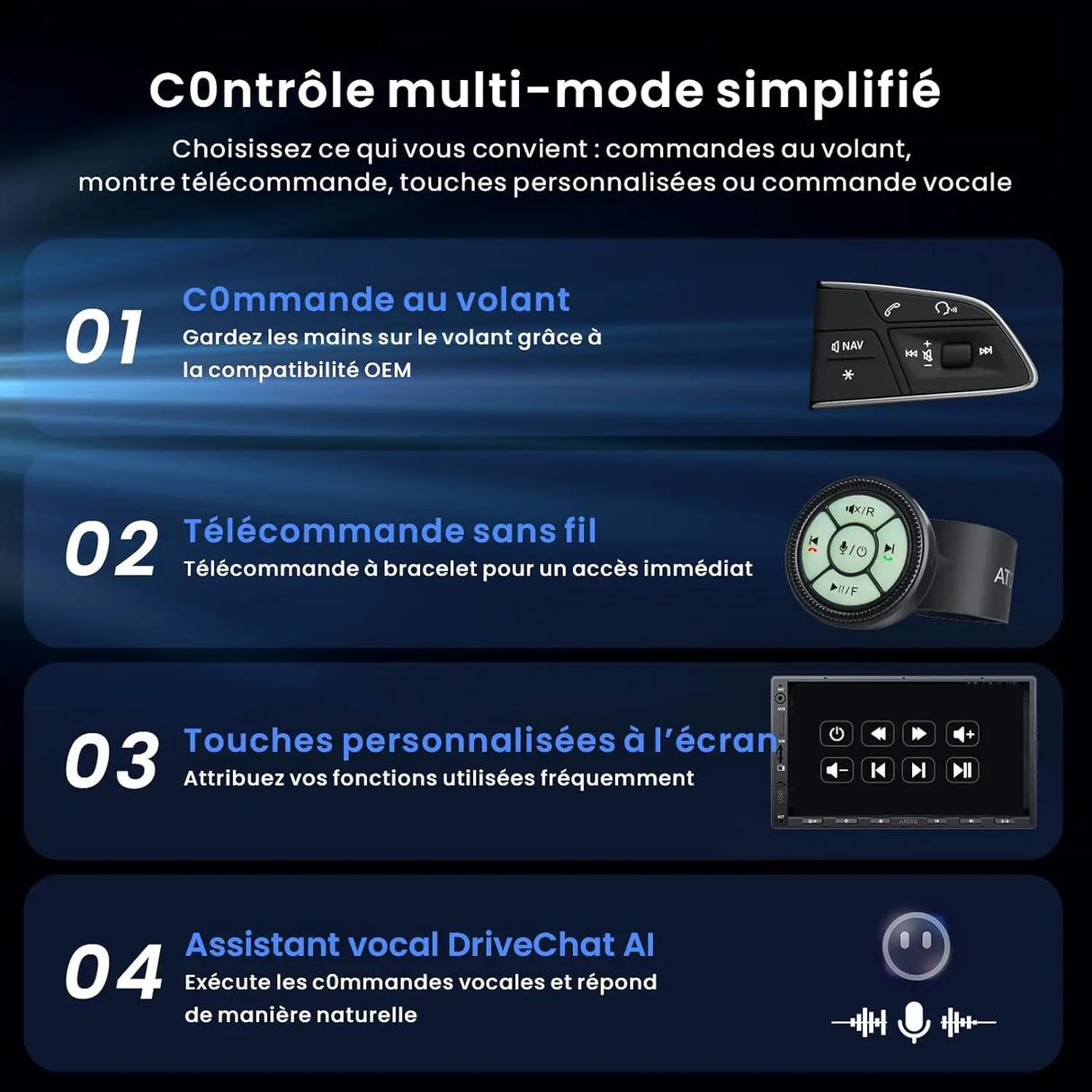 ATOTO X10G2A7E Autoradio 2 DIN 7" - CarPlay/Android Auto Sans Fil, 8Go+128Go, 4G LTE, ChatGPT AI, Double Bluetooth