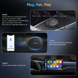 ATOTOZONE AD5 Draadloze CarPlay/Android Auto アダプター、ChatGPT 対応 AI ドングル、Eenvoudige インストール、デュアル WiFi バージョンバインディング、Ondersteunt 256 GB geheugenkaart、メディアストリーミング