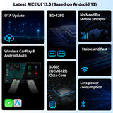 ATOTOZONE 10" QLED DAB Autoradio 2 Din Android, 8+128G, Carplay Senza Fili & Android Auto, 4G LTE, Assistente vocale AI, Tracciamento GPS,Doppio MIC & BT, LRV, 36B-EQ, Ingresso HDMI,X10DG211E