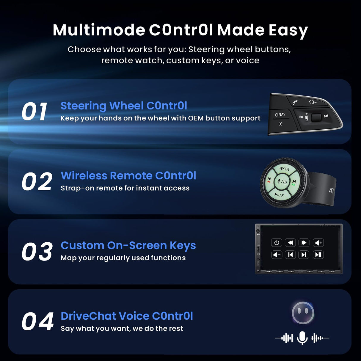 ATOTOZONE X10 7inch Android Double Din Car Stereo, 8G+128G, AI Assistant Head Unit, 4G LTE, Wireless Carplay & Android Auto,Dual Bluetooth, 7.1.2 CH Audio,HDMI IN, 36B-EQ, 2-Cam DVR Ready, X10G2A7E