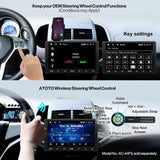 ATOTO F7G211XE 10.1 Inch Double Din Car Stereo with in-Dash Navigation, Wireless CarPlay & Android Auto, 1280×720 QLED Display, MirrorLink, Bluetooth, HD LRV, SXM Ready, Quick Charge, USB/SD (Up to 2TB)