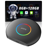 ATOTO CB6 Adattatore CarPlay Wireless, Box AI Android 13 Plug & Play con DriveChat, GPS, 4G LTE, 8G+128G, Compatibile con Netflix/YouTube – Nero