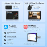 ATOTO A5LG110T 10.1" Android Single & Double Din Car Stereo with Backup Camera & OBD2 Scanner, 2G+32G Wireless CarPlay Android Auto Floating QLED Touchscreen Car Radio, LRV