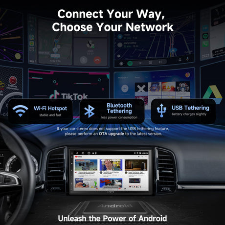 ATOTOZONE Autoradio 2 Din Android avec GPS Navi, CarPlay&Android Auto sans Fil, WiFi/Bluetooth/USB, Radio Voiture écran Tactile 7 Pouces avec 24B EQ&DSP, FM/AM/RDS, HD LRV, A5LG2B7T
