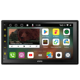 ATOTOT S8MS Double Din Digital Media Receiver, 7" QLED Touchscreen Android Double Din Car Stereo, 4G+32G, Wireless Android Auto & CarPlay, GPS Tracking, Built-in 4G LTE, Dual BT, LRV, SCVC, S8G2B74MS