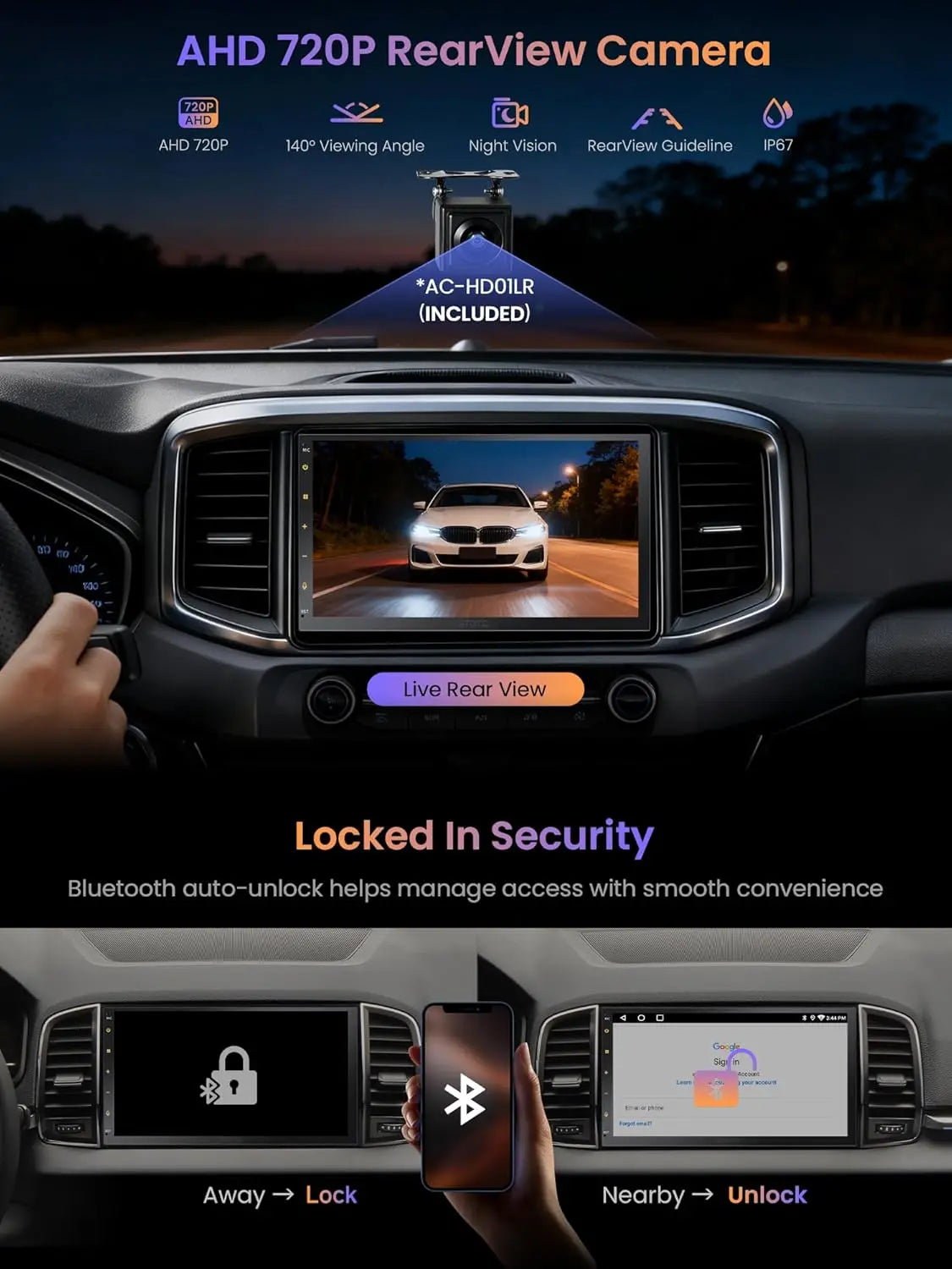 ATOTO A5LG2B7T Radio 2 DIN con Cámara Trasera, 7" IPS Pantalla Táctil, CarPlay y Android Auto Inalámbrico, DriveChat AI, GPS, WiFi/Bluetooth/USB, EQ 24 Bandas, FM/AM/RDS