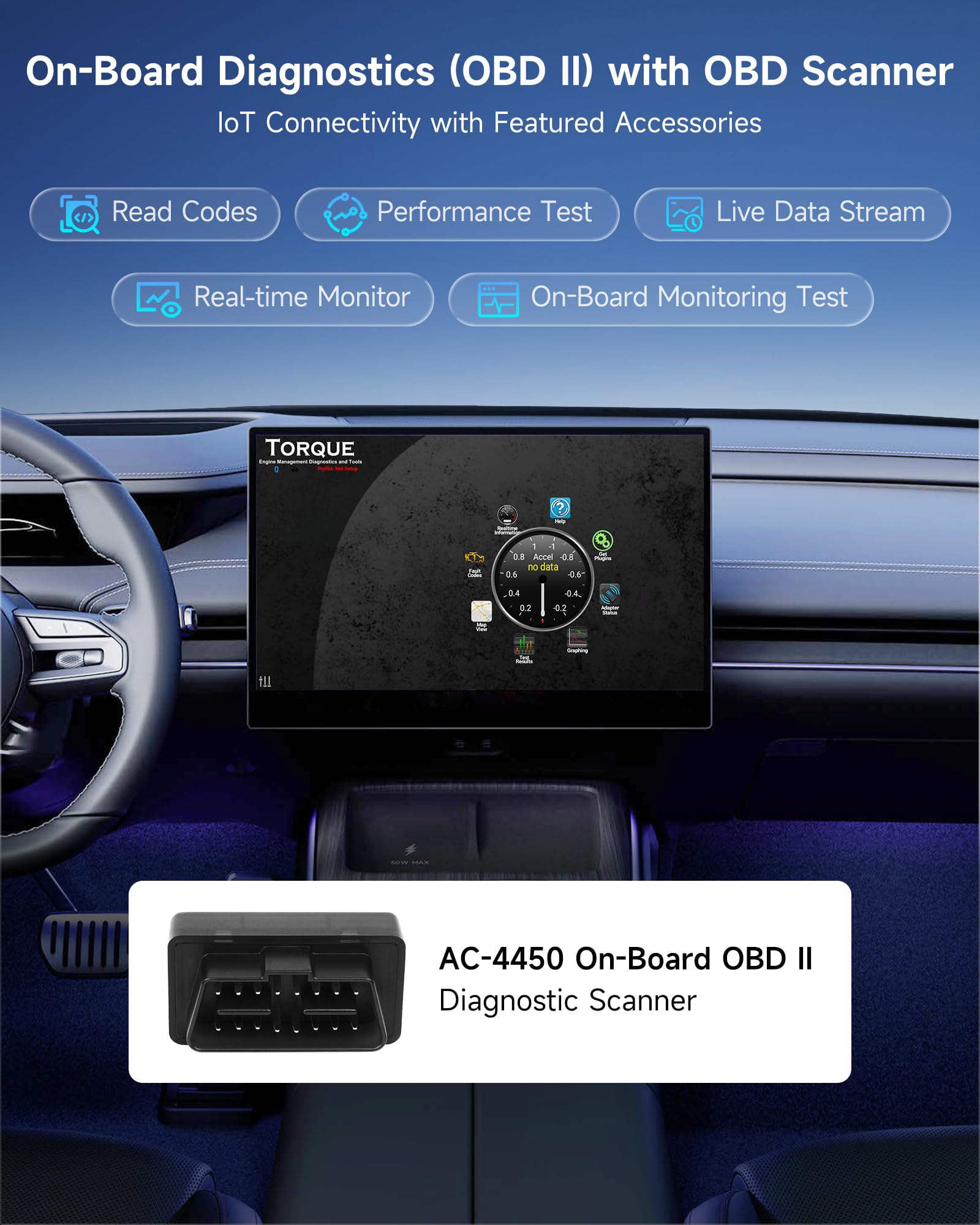 ATOTO CarWave CB4B Wireless CarPlay Adapter with OBD2, AI