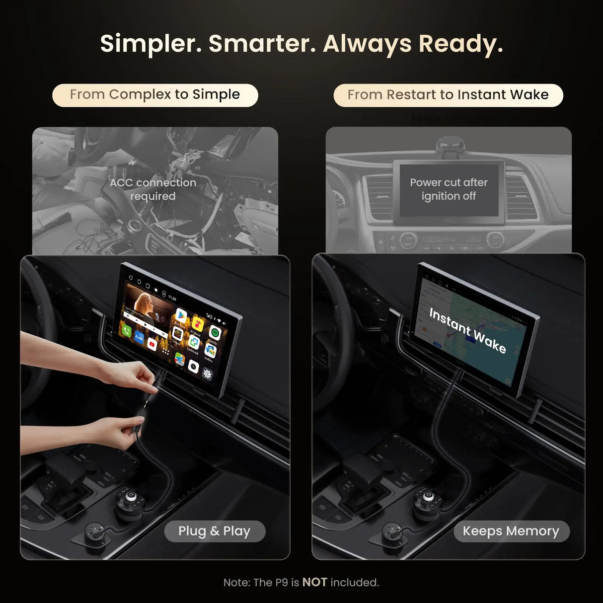 ATOTO AC-CG2M3CB, P9 Universal Car Cigarette Lighter - 12V/24V Compatible, Easy Install, Durable Design