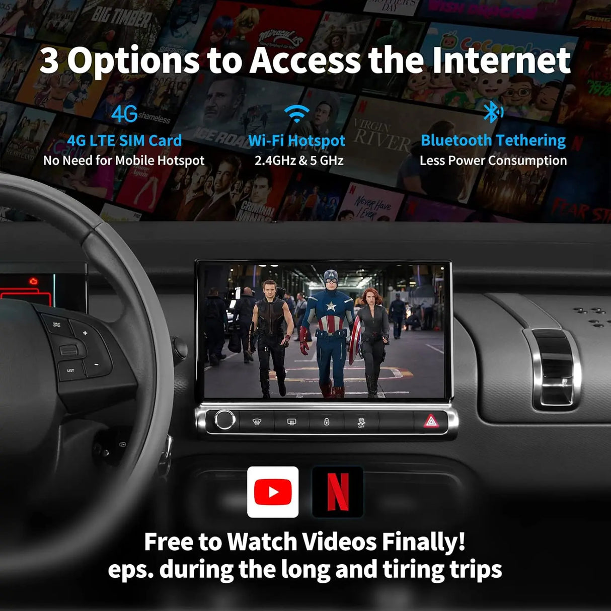 ATOTO AD6 Wireless Android Auto Adattatore, Converti cablato in Wireless Android Auto per radio di fabbrica o aftermarket, compatibile con Toyota/Nissan/Honda/Ford/Audi/Benz, aggiornamento online