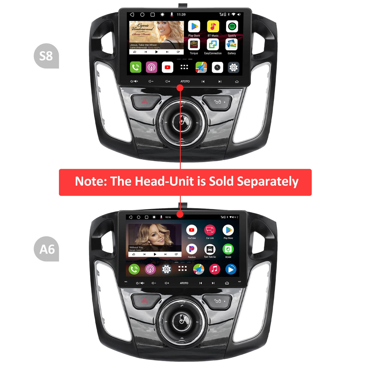 YOFUNG AC-FDFS06X-ST Dash Installation Mounting Kit for Ford Focus 2012–2014 – Only Compatible with ATOTO IAH09D Car Stereo