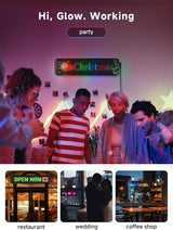 ATOTO CI-VIALD13 Scrolling Advertising LED Signs, AI Voice Control, Programmable led sign，Bluetooth APP Control，13.7" x 4"