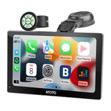 ATOTO P5 9" Portable Car Stereo,Touch Screen QLED Glare-Suppressing, Bluetooth, AUX/FM Output,MirrorLink, GPS Navi, Steering Wheel Control
