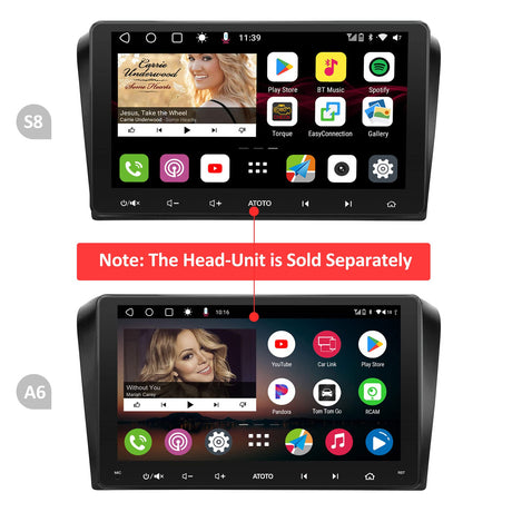 YOFUNG AC-MZD302X-ST Dash Installation Mounting Kit for Mazda 3 2004–2009 – Only Compatible with ATOTO IAH09D Car Stereo