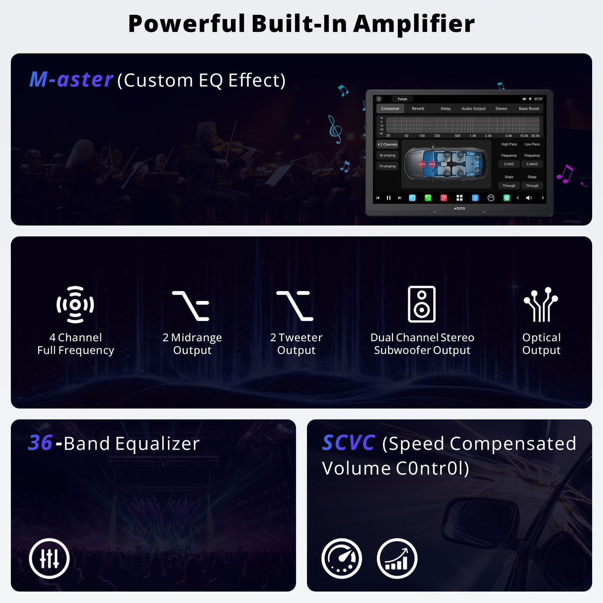 ATOTO X10G129E 12,9" Radio 1 DIN con Pantalla Flotante QLED, 8+128GB, 4G LTE, CarPlay y Android Auto Inalámbricos, Doble Teléfono, Doble Bluetooth, 36B-EQ, SCVC y Asistente de Voz AI