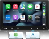 ATOTO F7WE 10.1 インチ ディスプレイオーディオ 2DIN ワイヤレ CarPlay & Android Auto対応 ミラーリンク 画面分割 IPSタッチスクリーン カーオーディオ 、バックカメラ連動、ステアリング制御、アンプ内蔵/DSP/イコライザー設定、映像出入力、FM/AM/AUX 日本技適認証 F7G211WE