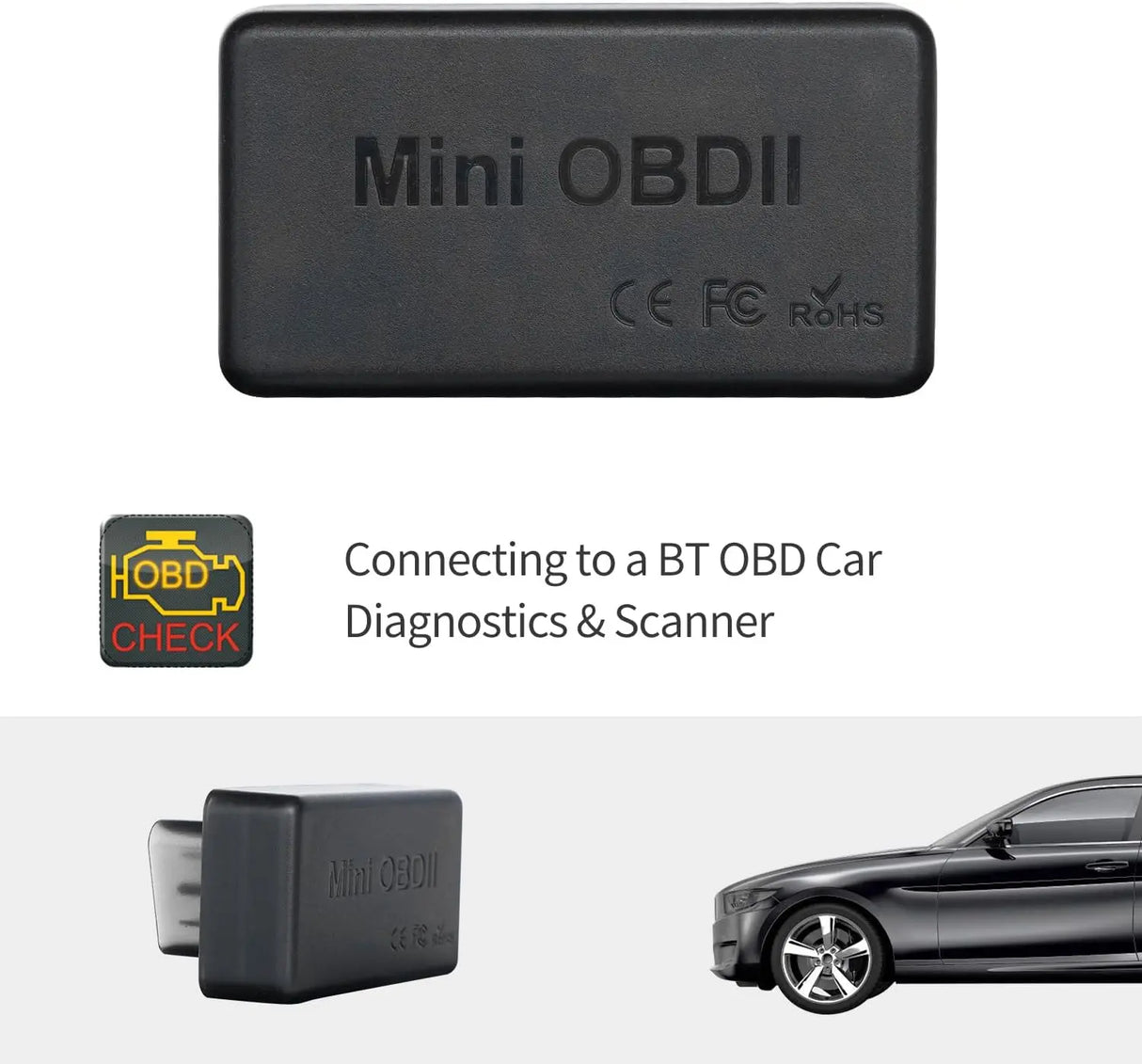 ATOTO AC-4450 Bluetooth OBDII Scanner, Car Diagnostic Scan Tool, Torque App Compatible, Works with All ATOTO Android Car Stereos