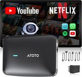 ATOTO CarWave CB4B ワイヤレスアダプター | CarPlayアダプター & OBD2スキャナー搭載 | AI ChatGPT搭載 | 車載ビデオストリーミング (YouTube・Netflix対応) | iPhone & Android Auto対応 | デュアルWiFi | プラグ＆プレイ | CB4Bアップグレード