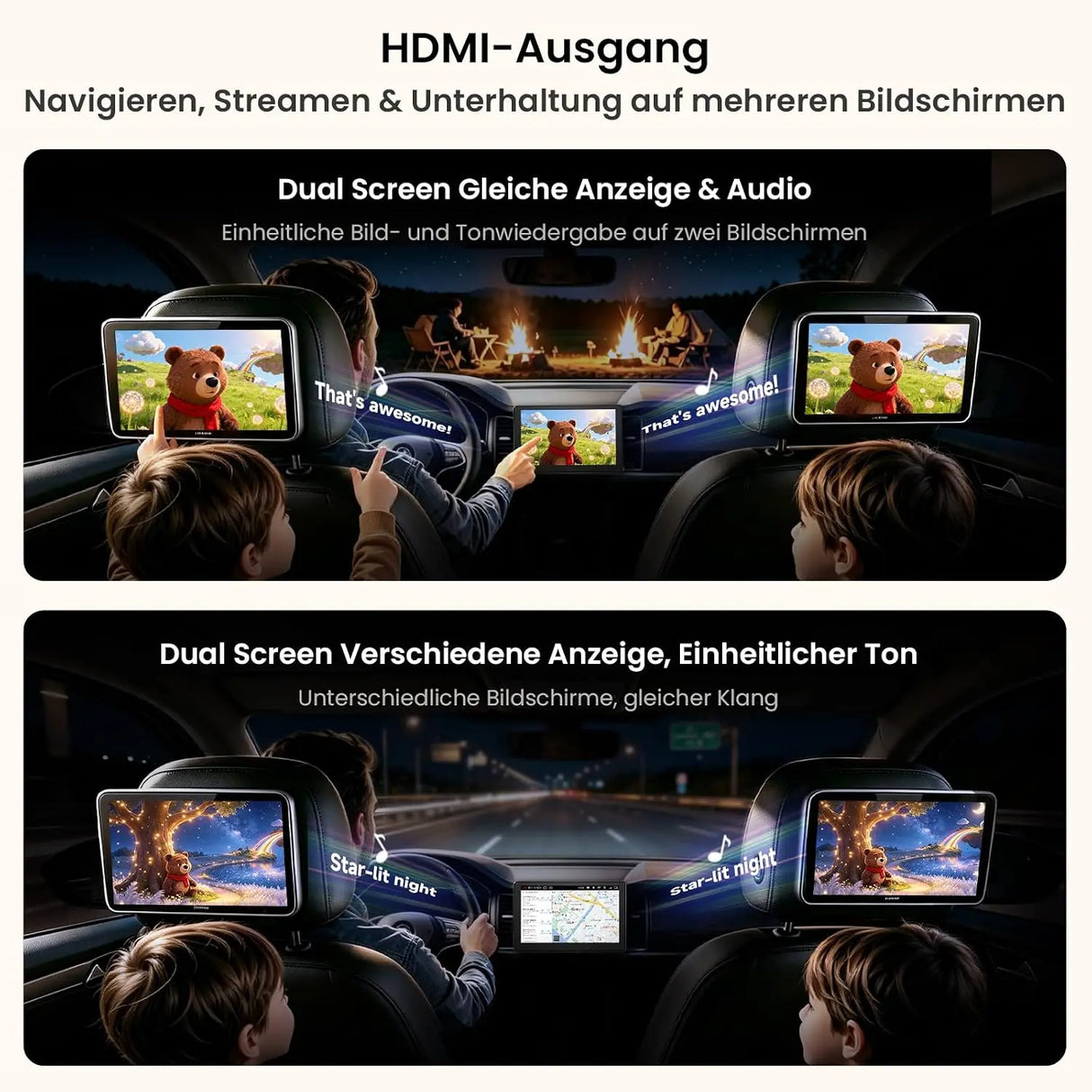 ATOTO V10G110OC 10,1 Zoll Android Autoradio 1DIN & 2DIN, 6GB+128GB, Wireless CarPlay & Android Auto, 4G LTE/WiFi, GPS Navi, Bluetooth 5.4 aptX HD, DSP 32B-EQ, 4-Kanal-DVR, Karaoke im Auto, AI-Assistent