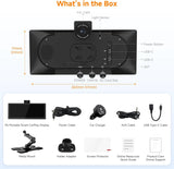 ATOTO P625S1N 10.25" Portable CarPlay Screen – Wireless CarPlay & Android Auto Car Stereo with Front & Cabin DVR Cameras, G-Sensor, WiFi/USB Tethering, Bluetooth, MirrorLink, GPS