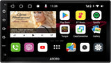 ATOTO S8G2B74PM 7" Double Din Car Stereo with QLED Display, Wireless CarPlay & Android Auto, Dual Bluetooth, HD Rearview Camera