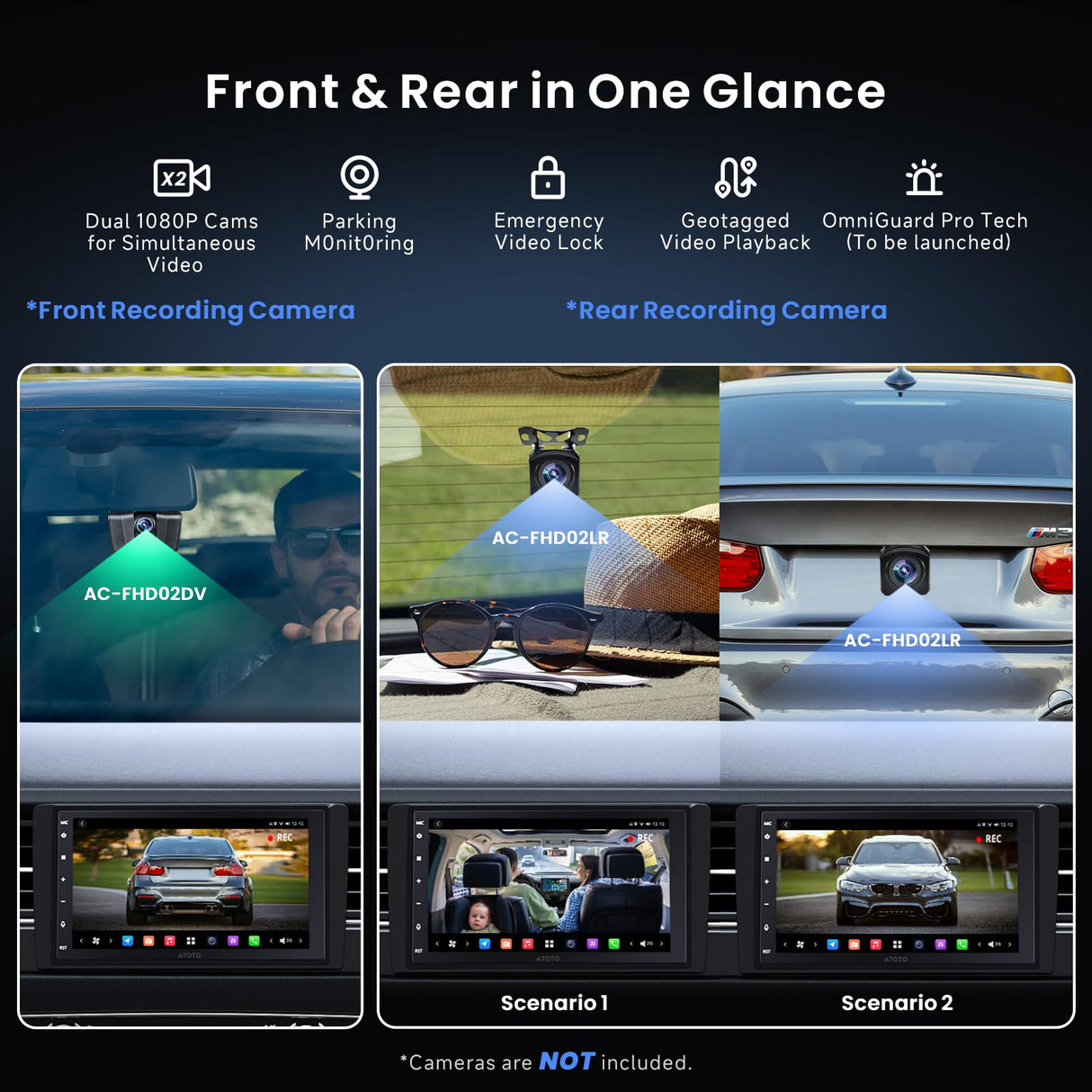 ATOTOZONE 7inch AI Android Double Din Car Stereo, 8G+128G, 4G LTE, Wireless Carplay & Android Auto, 7.1.2 Ch Audio, DSP, 36B-EQ, FLAC, HDMI Input, ADS Protocol Compatible, X10G2B7E