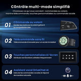 ATOTOZONE 10" QLED AI Android Autoradio 1 din,écran Flottant Voiture, Navi in-Dash,8G+128G,4G LTE,CarPlay & Android Auto sans Fil, Connexion Dual Téléphone & 2 Bluetooth, GPS-Tracking,X10G110E
