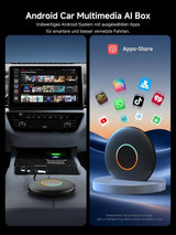 ATOTO CB6 Wireless CarPlay Adapter, Intelligenter AI-Sprachdongle mit GPS-Tracking, Kabelloses CarPlay und Android Auto, Bluetooth, 4GB+64GB, Kompatibel mit vielen Apps 