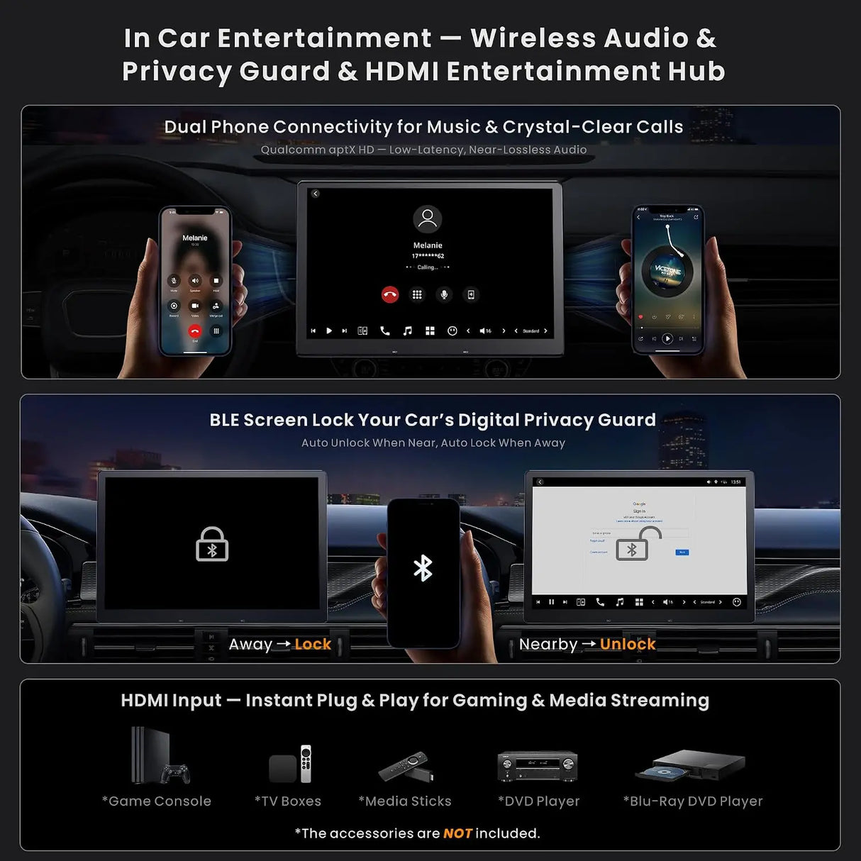 ATOTO X10G129ESM-R3S 12.95" AI ScenePilot Android Car Stereo with Second Touchscreen & Dash Cam