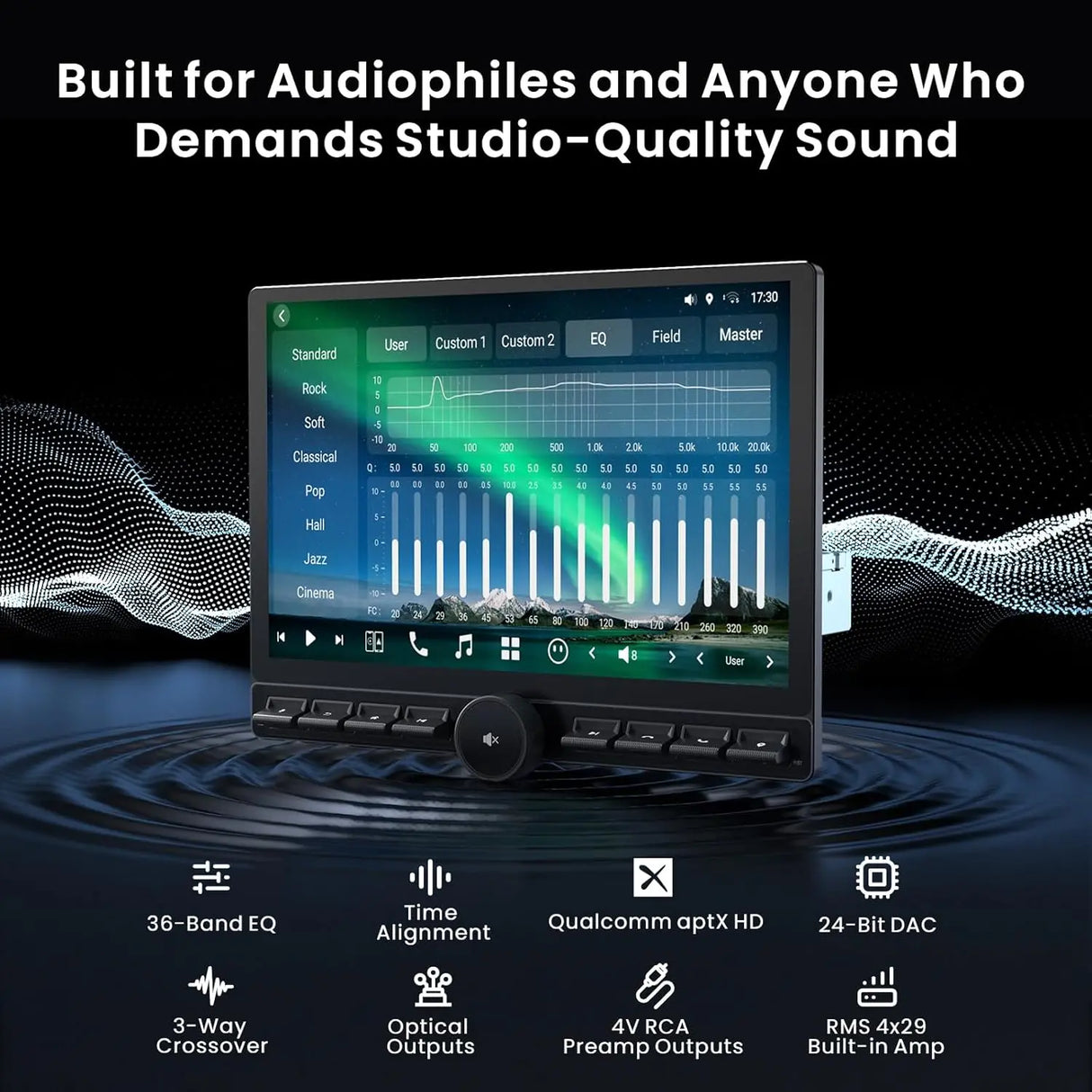 ATOTO X10G129PE 12,95" QLED Radiocasetes Coche Android (1 DIN y 2 DIN), 8G+128G, Pantalla Flexview con Perilla & Botones, Sonido 7.1.2 CH, 4G LTE, 36B-EQ, CarPlay y Android Auto Inalámbricos, HDMI IN